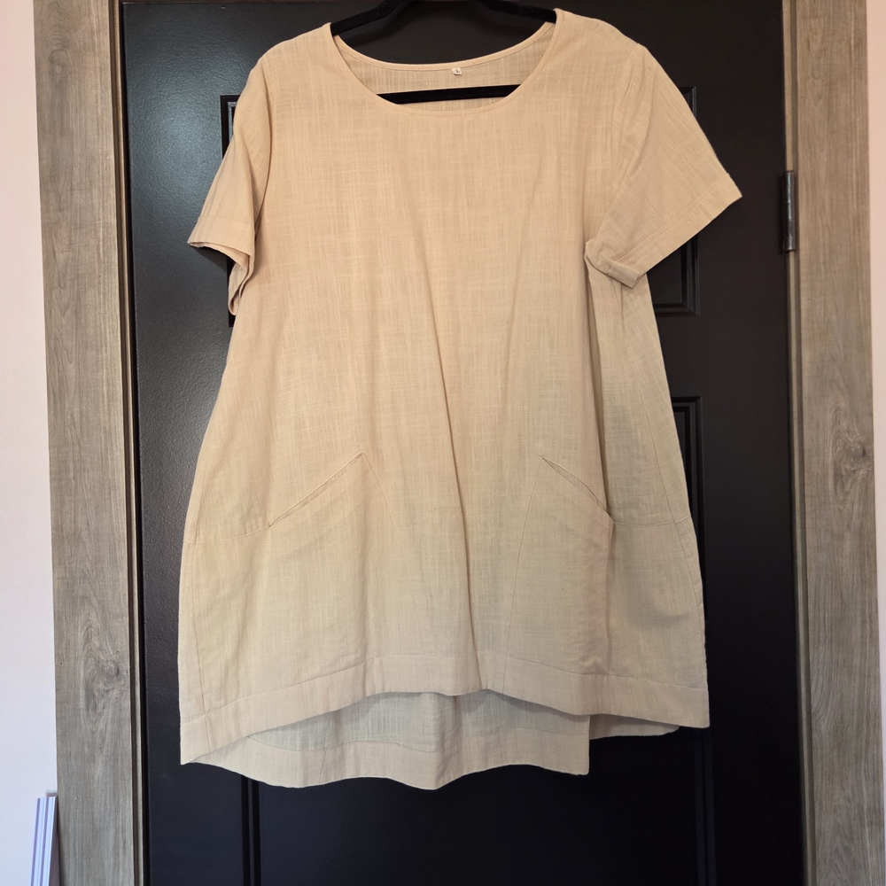 Casual Beige Women's Top